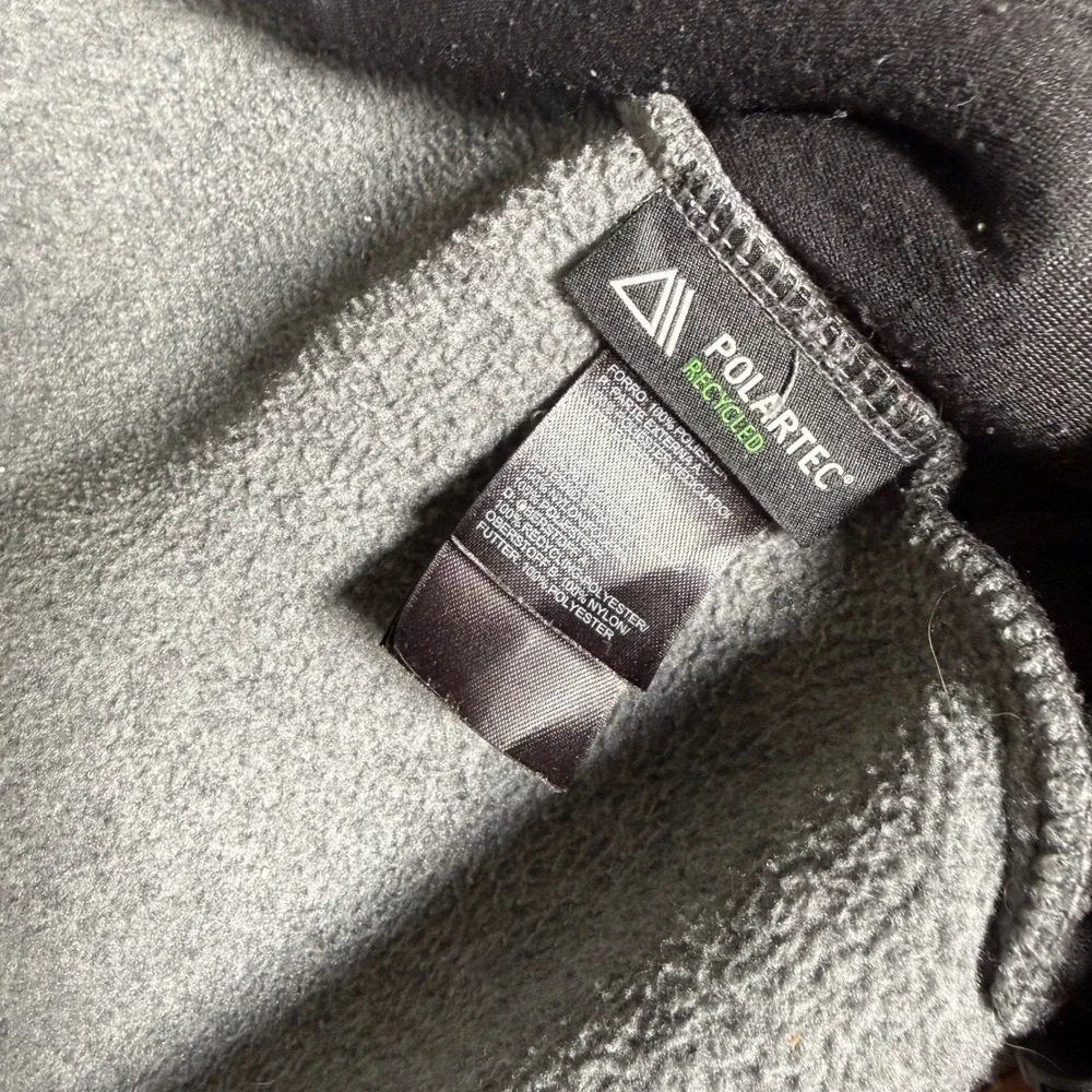 The North Face Denali Polartec Fleece Jacket Mens L Grey Black Full Zip NF0A3XAU